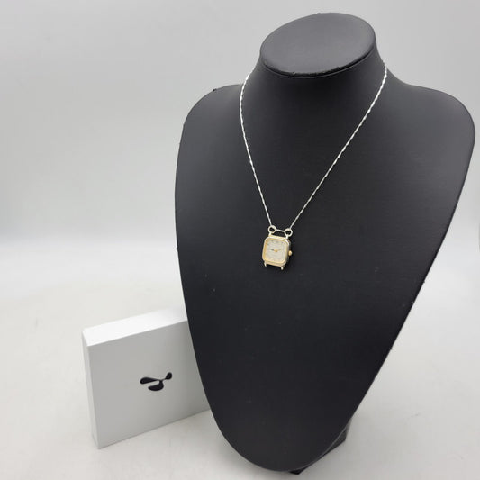 【中古品】【メンズ/レディース】 HIDAKA ヒダカ HDK-NE09 TINY WATCH NECKLACE タイニー ウォッチ ネックレス アクセサリー 192-260515-cs-07-izu サイズ：OS カラー：シルバー×ゴールド 万代Net店