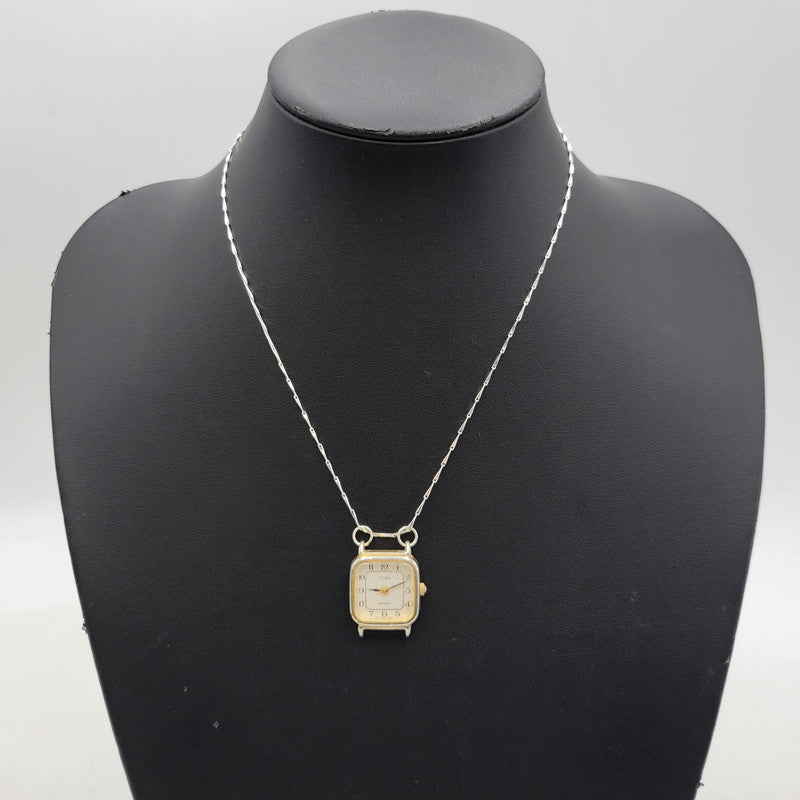 【中古品】【メンズ/レディース】 HIDAKA ヒダカ HDK-NE09 TINY WATCH NECKLACE タイニー ウォッチ ネックレス アクセサリー 192-260515-cs-07-izu サイズ：OS カラー：シルバー×ゴールド 万代Net店