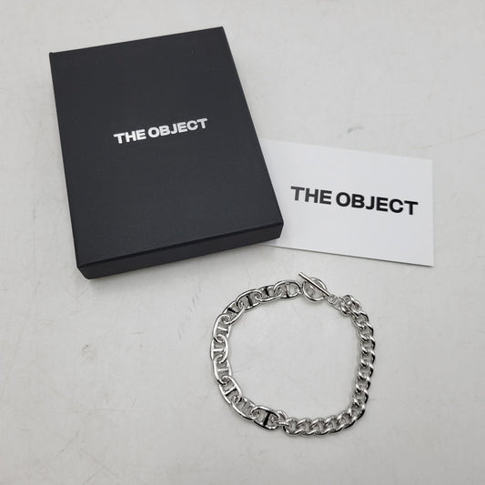 【中古美品】【メンズ/レディース】 THE OBJECT ザ オブジェクト TO-HKG-25029 DYLAN BRACELET ディラン ブレスレットアクセサリー 192-260515-cs-10-izu サイズ：L カラー：シルバー 万代Net店