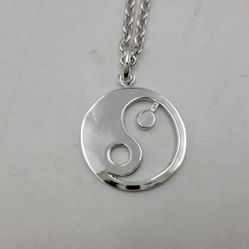 【中古品】【メンズ/レディース】 THE OBJECT ザ オブジェクト TO-HKG-24014 YIN-YANG SYMBOL NECKLACE 陰陽シンボル ネックレス アクセサリー 192-260515-cs-13-izu サイズ：F カラー：シルバー 万代Net店