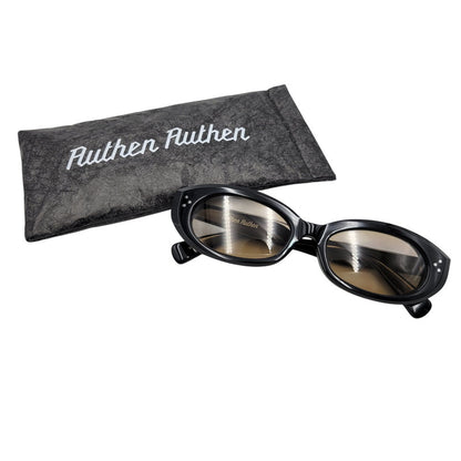 【中古美品】【メンズ/レディース】 AUTHEN AUTHEN オーセンオーセン AA54822 OVAL CAT EYE オーバル キャット アイ サングラス 203-260515-cs-05-izu サイズ：53口18-145 カラー：ブラック×ブラウン 万代Net店