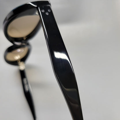 【中古美品】【メンズ/レディース】 AUTHEN AUTHEN オーセンオーセン AA54822 OVAL CAT EYE オーバル キャット アイ サングラス 203-260515-cs-05-izu サイズ：53口18-145 カラー：ブラック×ブラウン 万代Net店