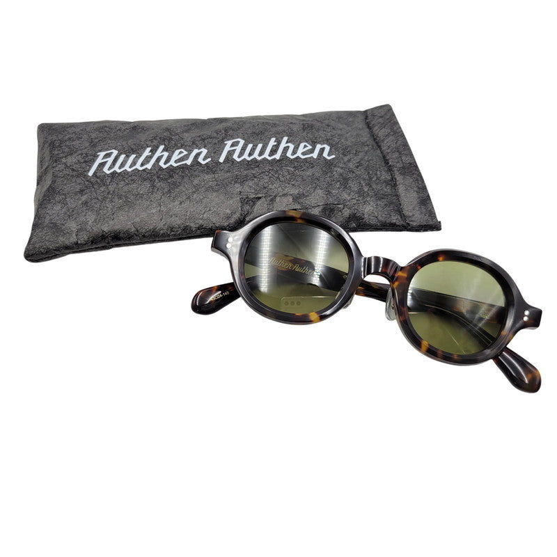 【中古美品】【メンズ/レディース】 AUTHEN AUTHEN オーセンオーセン AA54816 ROUMD DEMI ラウンド デミ サングラス 203-260515-cs-04-izu サイズ：43口24-145 カラー：ブラウン系×グリーン 万代Net店