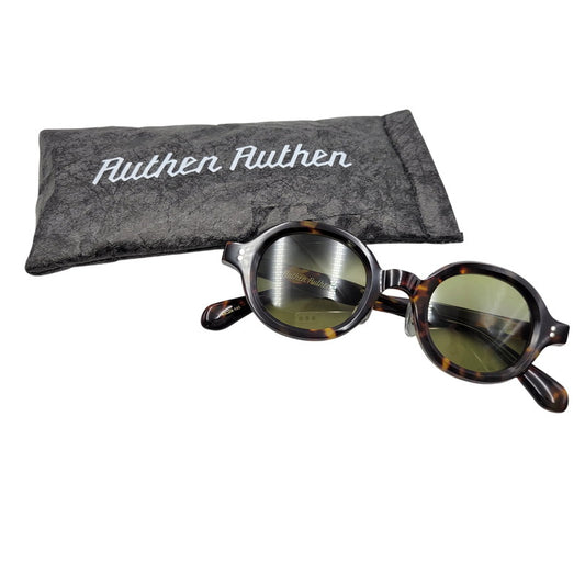 【中古美品】【メンズ/レディース】 AUTHEN AUTHEN オーセンオーセン AA54816 ROUMD DEMI ラウンド デミ サングラス 203-260515-cs-04-izu サイズ：43口24-145 カラー：ブラウン系×グリーン 万代Net店