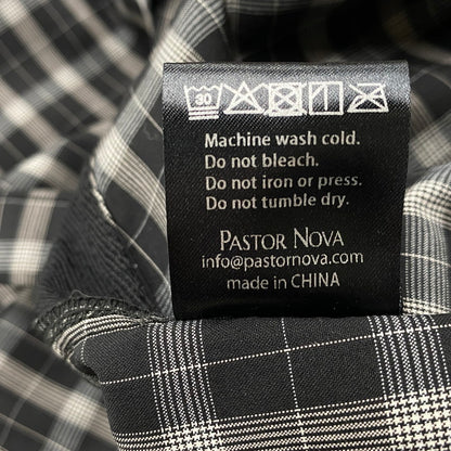 【中古美品】【メンズ】 PASTOR NOVA パストルノヴァ HERITAGE LACE H/S SHIRTS S1006-MC ヘリテージ レース ハーフスリーブ シャツ 140-260516-as-05-izu サイズ：2 カラー：ブラック系 万代Net店