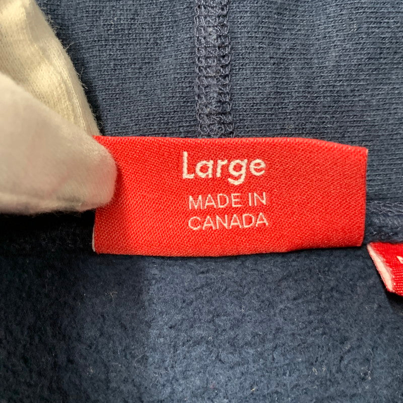 【中古品】【メンズ】 Supreme シュプリーム 18SS GONZ LOGO HOODED SWEATSHIRT ゴンズ ロゴ フーデッド スウェットシャツ トップス 長袖 149-260515-cs-01-izu サイズ：L カラー：ネイビー 万代Net店