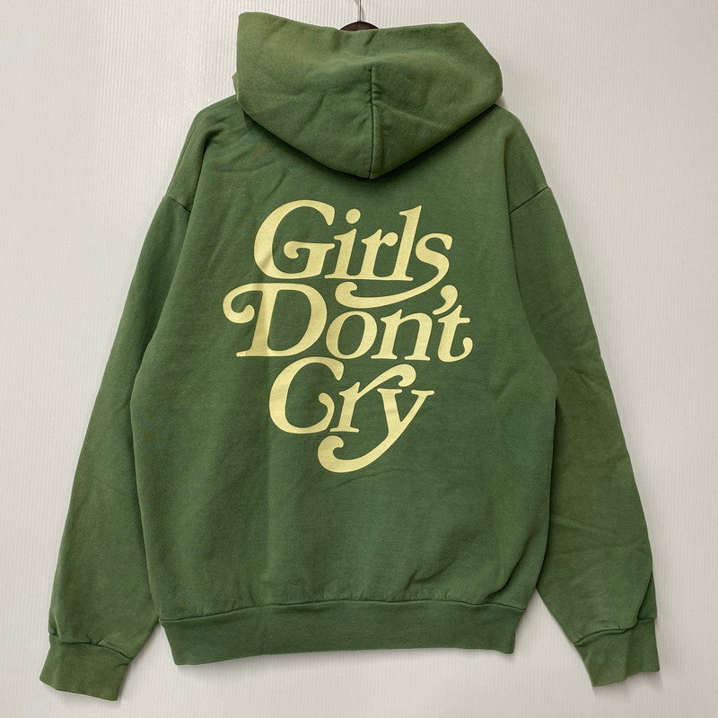 【現状渡し品】【メンズ】 GIRLS DON'T CRY ガールズ ドント クライ LOGO HOODIE ロゴ フーディ トップス スウェット 142-260515-ya-09-izu サイズ：M カラー：グリーン 万代Net店