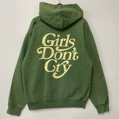 【現状渡し品】【メンズ】 GIRLS DON'T CRY ガールズ ドント クライ LOGO HOODIE ロゴ フーディ トップス スウェット 142-260515-ya-09-izu サイズ：M カラー：グリーン 万代Net店