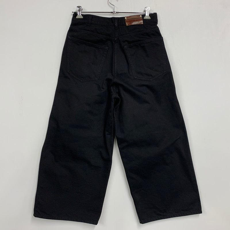 【中古品】【メンズ】 DRIES VAN NOTEN ドリスヴァンノッテン WIDE TUCK DENIM PANTS 71-04-01-04012 ワイド タック デニムパンツ ボトムス 152-260519-as-12-izu サイズ：36 カラー：ブラック 万代Net店