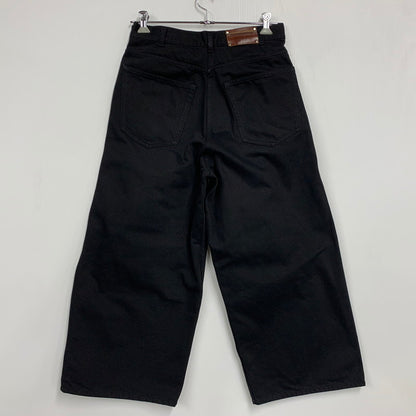 【中古品】【メンズ】 DRIES VAN NOTEN ドリスヴァンノッテン WIDE TUCK DENIM PANTS 71-04-01-04012 ワイド タック デニムパンツ ボトムス 152-260519-as-12-izu サイズ：36 カラー：ブラック 万代Net店