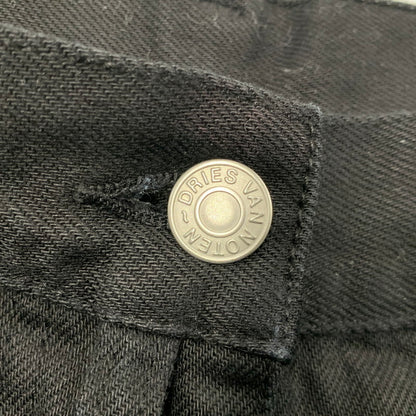 【中古品】【メンズ】 DRIES VAN NOTEN ドリスヴァンノッテン WIDE TUCK DENIM PANTS 71-04-01-04012 ワイド タック デニムパンツ ボトムス 152-260519-as-12-izu サイズ：36 カラー：ブラック 万代Net店