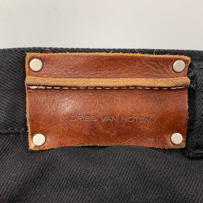【中古品】【メンズ】 DRIES VAN NOTEN ドリスヴァンノッテン WIDE TUCK DENIM PANTS 71-04-01-04012 ワイド タック デニムパンツ ボトムス 152-260519-as-12-izu サイズ：36 カラー：ブラック 万代Net店
