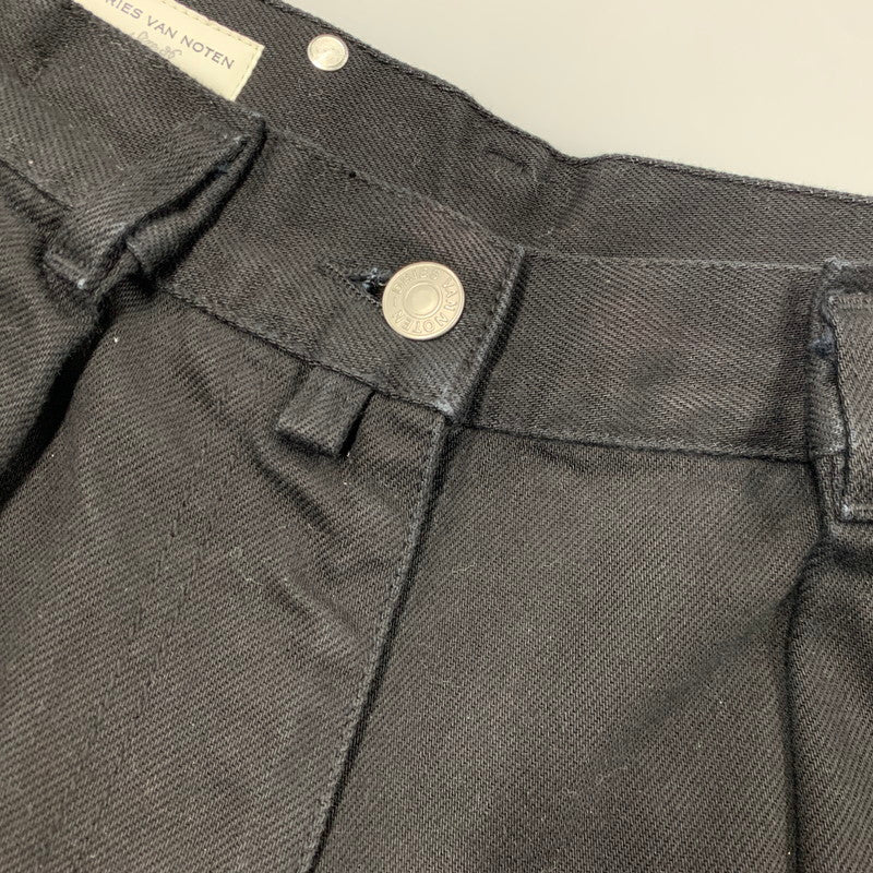 【中古品】【メンズ】 DRIES VAN NOTEN ドリスヴァンノッテン WIDE TUCK DENIM PANTS 71-04-01-04012 ワイド タック デニムパンツ ボトムス 152-260519-as-12-izu サイズ：36 カラー：ブラック 万代Net店