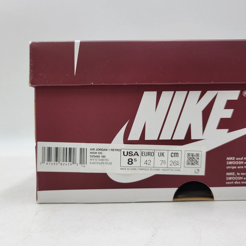 【中古美品】【メンズ】 NIKE ナイキ DZ5485-160 AIR JORDAN 1 RETRO HIGH OG エア ジョーダン ワン レトロ ハイ オージー スニーカー シューズ 靴 160-260515-cs-16-izu サイズ：26.5cm カラー：WHITE/TEAM RED 万代Net店
