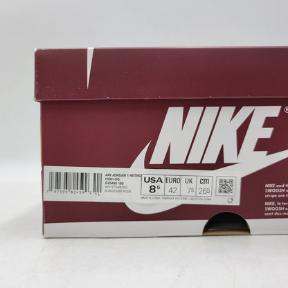 【中古美品】【メンズ】 NIKE ナイキ DZ5485-160 AIR JORDAN 1 RETRO HIGH OG エア ジョーダン ワン レトロ ハイ オージー スニーカー シューズ 靴 160-260515-cs-16-izu サイズ：26.5cm カラー：WHITE/TEAM RED 万代Net店