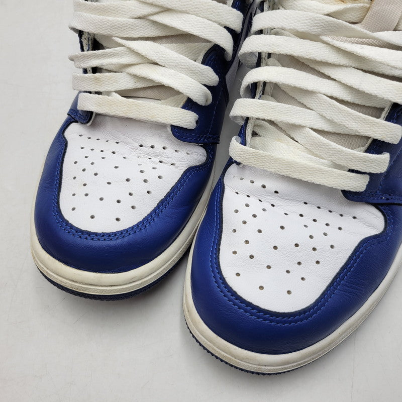 【中古品】【メンズ】 NIKE ナイキ 555088-127 AIR JORDAN 1 RETRO HIGH エア ジョーダン ワン レトロ ハイ スニーカー シューズ 靴 160-260515-cs-15-izu サイズ：26.5cm カラー：WHITE/STORM BLUE 万代Net店