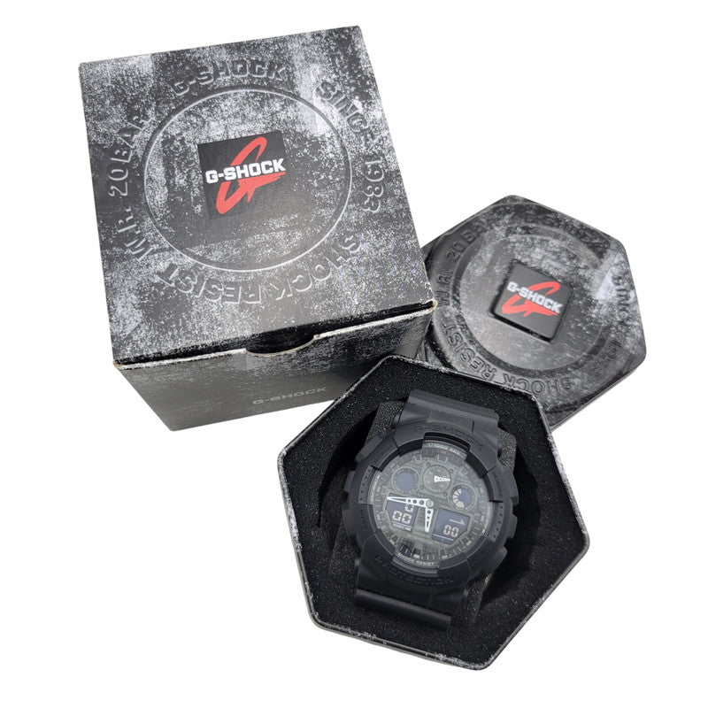 【中古美品】【メンズ/レディース】 G-SHOCK ジーショック QUARTZ WATCH GA-100-1A1ER クォーツ 腕時計 196-260523-as-13-izu カラー：ブラック 万代Net店