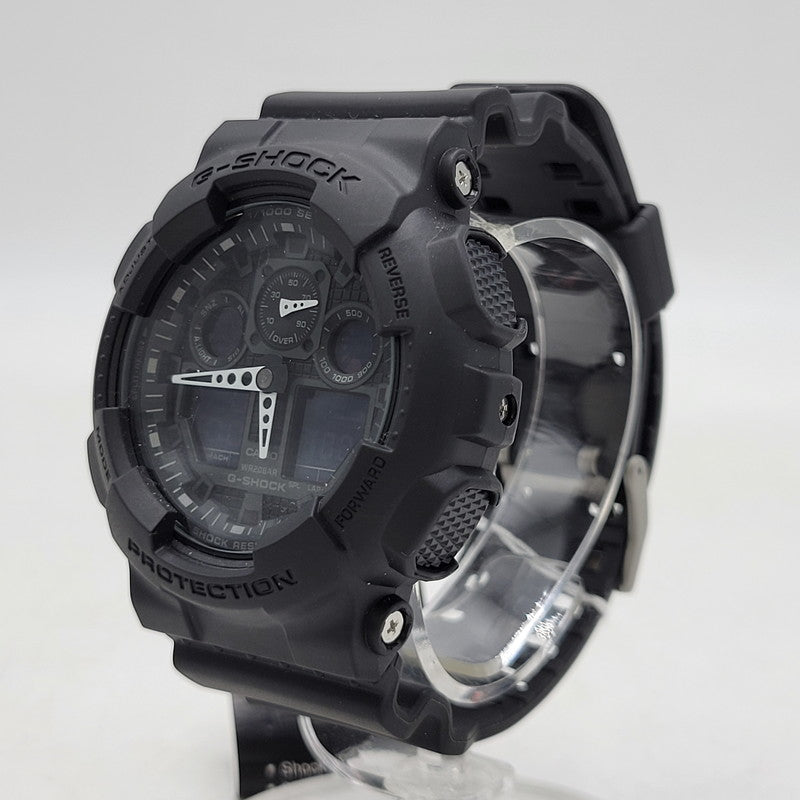 【中古美品】【メンズ/レディース】 G-SHOCK ジーショック QUARTZ WATCH GA-100-1A1ER クォーツ 腕時計 196-260523-as-13-izu カラー：ブラック 万代Net店