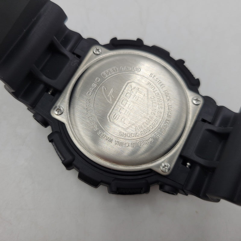 【中古美品】【メンズ/レディース】 G-SHOCK ジーショック QUARTZ WATCH GA-100-1A1ER クォーツ 腕時計 196-260523-as-13-izu カラー：ブラック 万代Net店