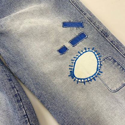 【中古品】【メンズ】 CLENCH クリンチ PATCH DENIM PANTS パッチ デニム パンツ ボトムス ズボン 157-260719-cs-10-izu サイズ：34 カラー：インディゴ 万代Net店