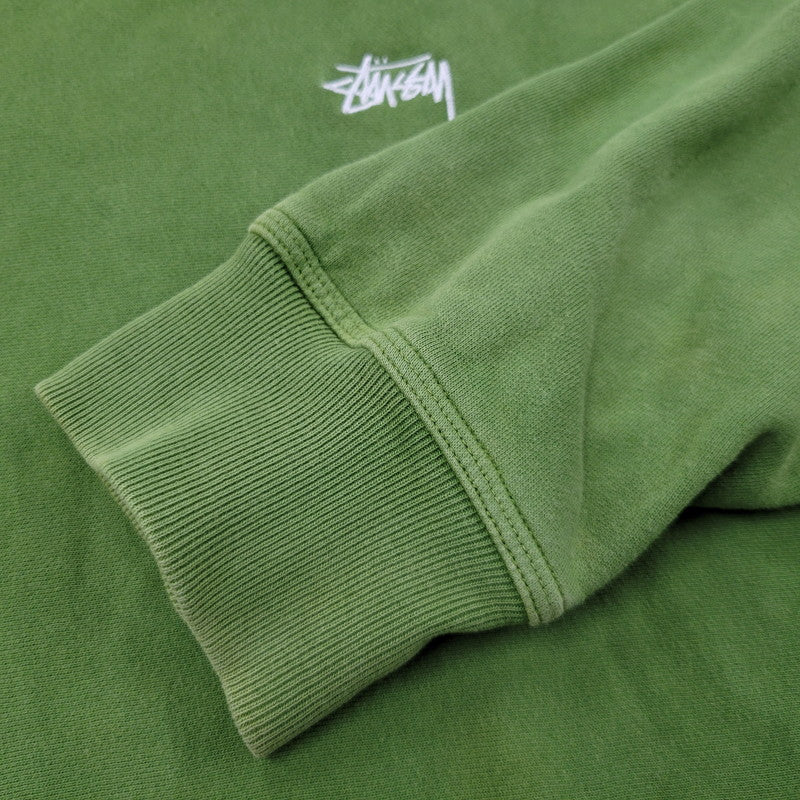 【現状渡し品】【メンズ】 STUSSY ステューシー LOGO 刺繍 SWEAT SHIRT ロゴ刺繍 スウェット シャツ トップス 142-260605-kh-11-izu サイズ：XL カラー：グリーン 万代Net店