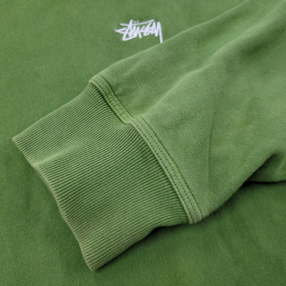 【現状渡し品】【メンズ】 STUSSY ステューシー LOGO 刺繍 SWEAT SHIRT ロゴ刺繍 スウェット シャツ トップス 142-260605-kh-11-izu サイズ：XL カラー：グリーン 万代Net店