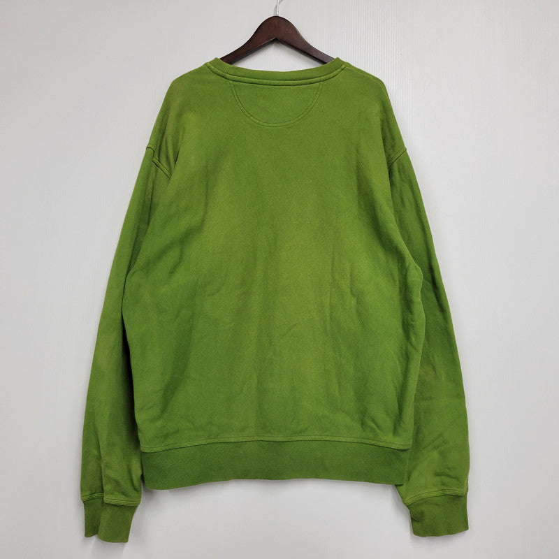 【現状渡し品】【メンズ】 STUSSY ステューシー LOGO 刺繍 SWEAT SHIRT ロゴ刺繍 スウェット シャツ トップス 142-260605-kh-11-izu サイズ：XL カラー：グリーン 万代Net店