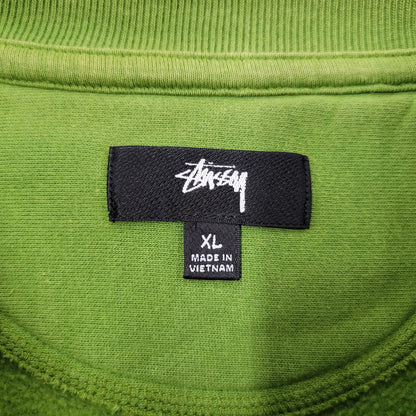 【現状渡し品】【メンズ】 STUSSY ステューシー LOGO 刺繍 SWEAT SHIRT ロゴ刺繍 スウェット シャツ トップス 142-260605-kh-11-izu サイズ：XL カラー：グリーン 万代Net店