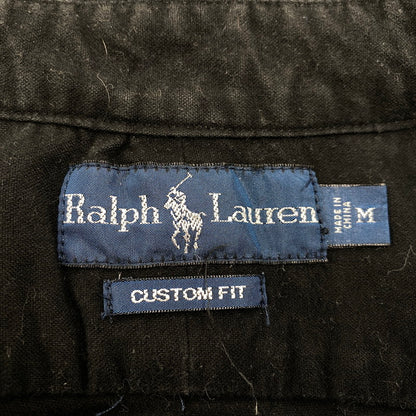 【中古品】【メンズ】 RALPH LAUREN ラルフローレン CUSTOM FIT PURPLE PONY L/S SHIRT パープルポニー ロングスリーブ シャツ 長袖 146-260524-as-34-izu サイズ：M カラー：ブラック 万代Net店