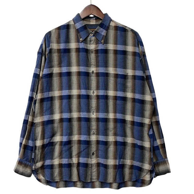 【中古品】【メンズ】 MR.OLIVE ミスターオリーブ MELANGE OMBRE CHECK OVERSIZE BOTTON DOWN SHIRT M-023105 オンブレチェック オーバーサイズ ボタンダウンシャツ 長袖 140-260524-as-27-izu サイズ：M カラー：マルチカラー 万代Net店