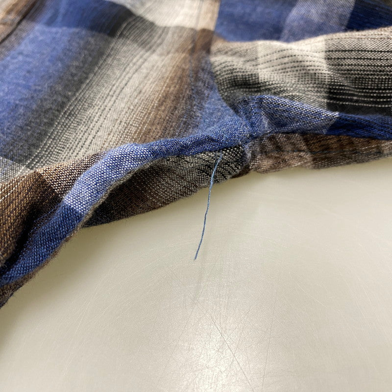 【中古品】【メンズ】 MR.OLIVE ミスターオリーブ MELANGE OMBRE CHECK OVERSIZE BOTTON DOWN SHIRT M-023105 オンブレチェック オーバーサイズ ボタンダウンシャツ 長袖 140-260524-as-27-izu サイズ：M カラー：マルチカラー 万代Net店