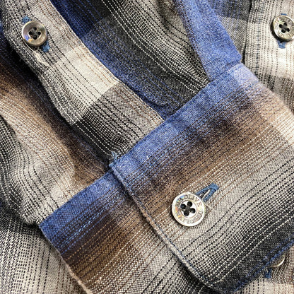 【中古品】【メンズ】 MR.OLIVE ミスターオリーブ MELANGE OMBRE CHECK OVERSIZE BOTTON DOWN SHIRT M-023105 オンブレチェック オーバーサイズ ボタンダウンシャツ 長袖 140-260524-as-27-izu サイズ：M カラー：マルチカラー 万代Net店