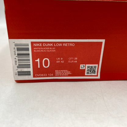 【中古美品】【メンズ】 NIKE ナイキ DV0833-104 DUNK LOW RETRO ダンク ロウ レトロ スニーカー シューズ 靴 160-260525-ya-05-izu サイズ：28cm カラー：WHITE/GLACIER BLUE 万代Net店