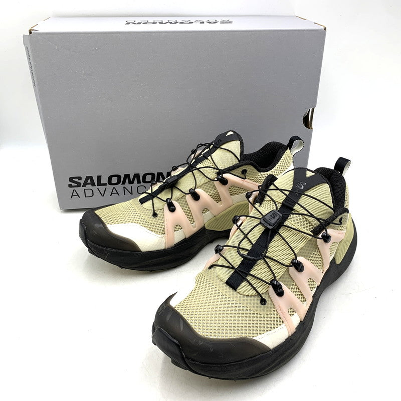 【中古品】【メンズ】 SALOMON サロモン GENESIS ADVANCED 477302 ジェネシス アドヴァンスド スニーカー シューズ 靴 162-260516-as-21-izu サイズ：27cm カラー：PALE OLIVE GREEN/BLACK/IMPATIENS PINK 万代Net店