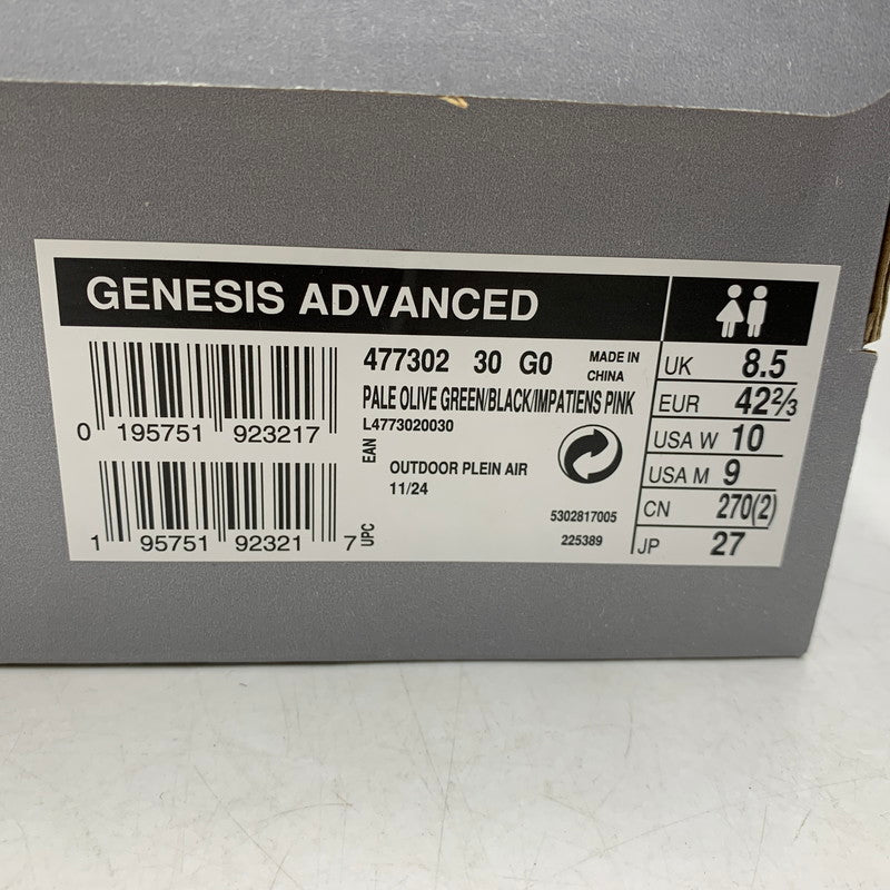 【中古品】【メンズ】 SALOMON サロモン GENESIS ADVANCED 477302 ジェネシス アドヴァンスド スニーカー シューズ 靴 162-260516-as-21-izu サイズ：27cm カラー：PALE OLIVE GREEN/BLACK/IMPATIENS PINK 万代Net店