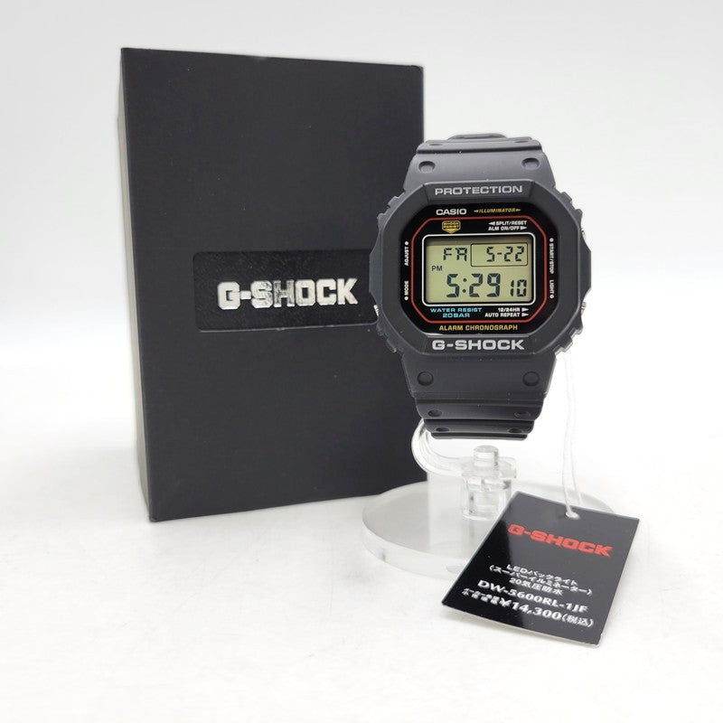 【中古美品】【メンズ/レディース】 G-SHOCK ジーショック 5600 SERIES DW-5600RL デジタル 腕時計 196-260523-as-11-izu サイズ：48.9 × 42.8 × 13.4 mm カラー：ブラック 万代Net店