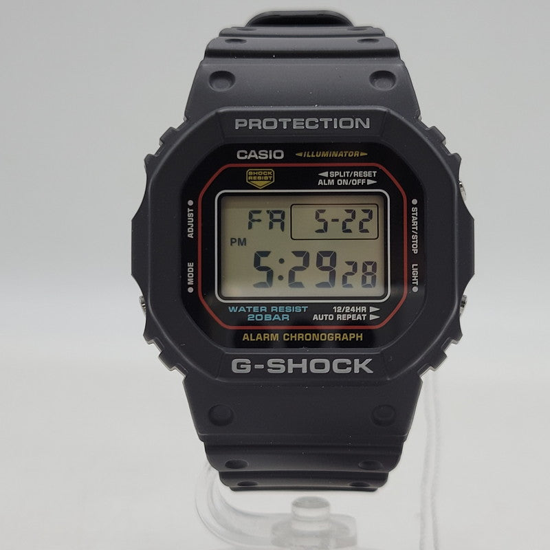 【中古美品】【メンズ/レディース】 G-SHOCK ジーショック 5600 SERIES DW-5600RL デジタル 腕時計 196-260523-as-11-izu サイズ：48.9 × 42.8 × 13.4 mm カラー：ブラック 万代Net店