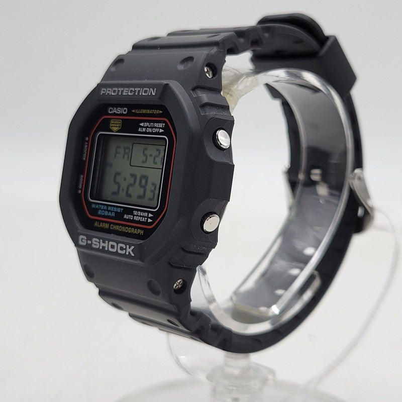 【中古美品】【メンズ/レディース】 G-SHOCK ジーショック 5600 SERIES DW-5600RL デジタル 腕時計 196-260523-as-11-izu サイズ：48.9 × 42.8 × 13.4 mm カラー：ブラック 万代Net店