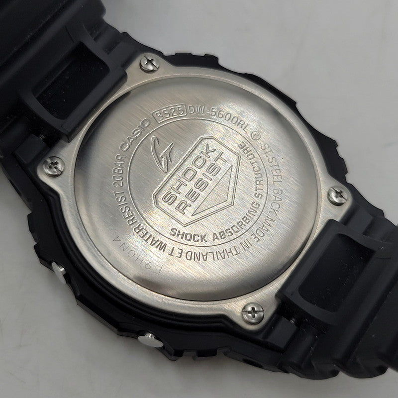 【中古美品】【メンズ/レディース】 G-SHOCK ジーショック 5600 SERIES DW-5600RL デジタル 腕時計 196-260523-as-11-izu サイズ：48.9 × 42.8 × 13.4 mm カラー：ブラック 万代Net店
