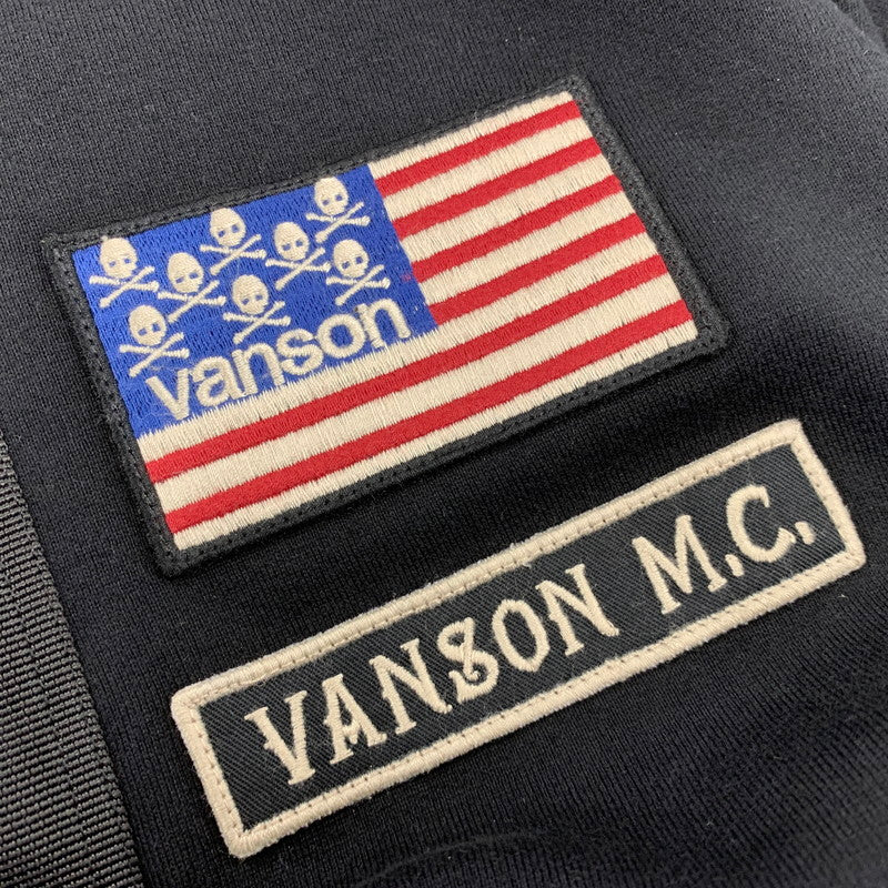 【中古美品】【メンズ】 VANSON バンソン NVSZ-2019 ボンディング MA-1 スリースター ジャケット アウター 145-260516-as-15-izu サイズ：XXL カラー：ブラック 万代Net店