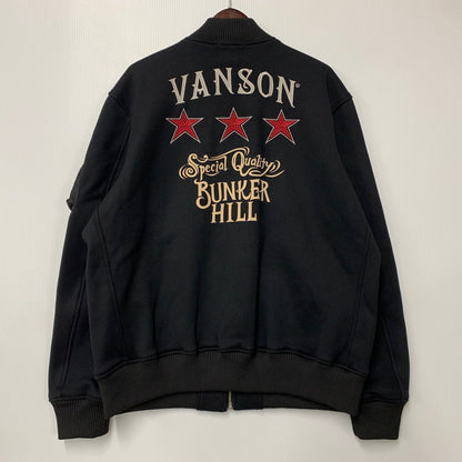 【中古美品】【メンズ】 VANSON バンソン NVSZ-2019 ボンディング MA-1 スリースター ジャケット アウター 145-260516-as-15-izu サイズ：XXL カラー：ブラック 万代Net店