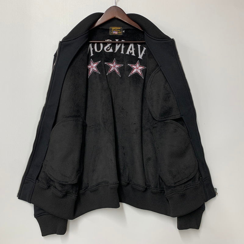 【中古美品】【メンズ】 VANSON バンソン NVSZ-2019 ボンディング MA-1 スリースター ジャケット アウター 145-260516-as-15-izu サイズ：XXL カラー：ブラック 万代Net店