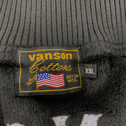 【中古美品】【メンズ】 VANSON バンソン NVSZ-2019 ボンディング MA-1 スリースター ジャケット アウター 145-260516-as-15-izu サイズ：XXL カラー：ブラック 万代Net店