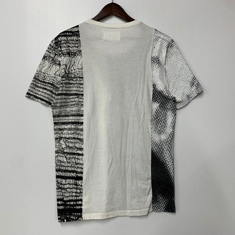 【中古品】【メンズ】 MAISON MARGIELA メゾン マルジェラ FIRE DOCKING PRINT S/S TEE S50GC0377 S21058 ファイヤー ドッキング プリント 半袖 Tシャツ 141-260516-as-12-izu サイズ：46 カラー：ホワイト系 万代Net店