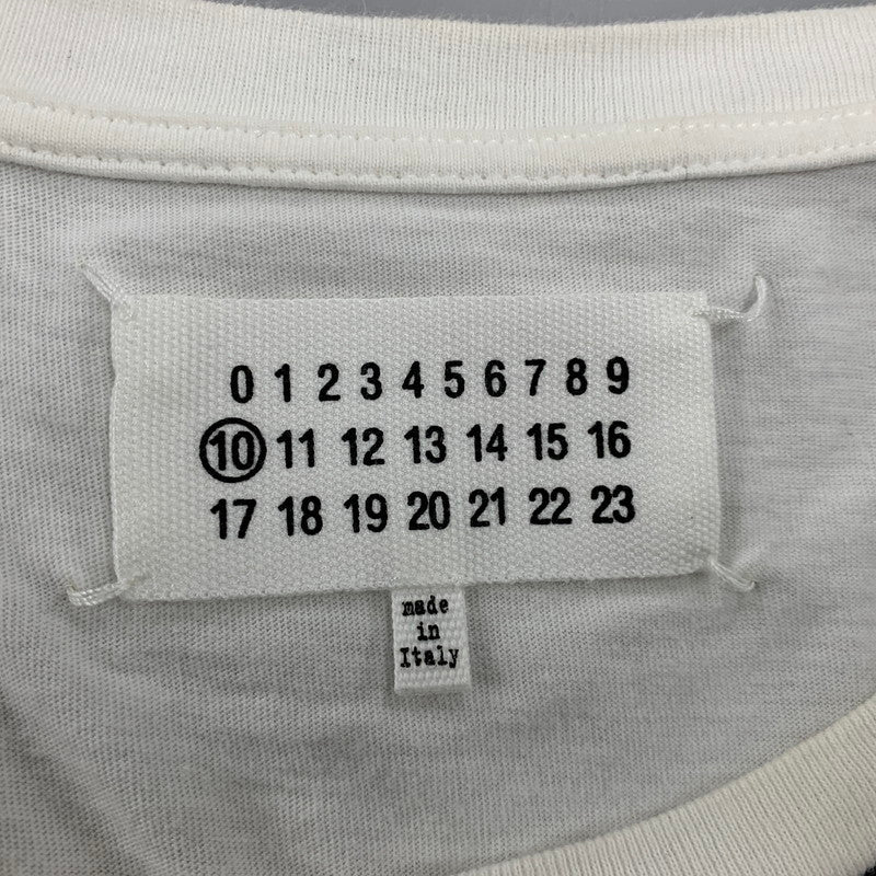 【中古品】【メンズ】 MAISON MARGIELA メゾン マルジェラ FIRE DOCKING PRINT S/S TEE S50GC0377 S21058 ファイヤー ドッキング プリント 半袖 Tシャツ 141-260516-as-12-izu サイズ：46 カラー：ホワイト系 万代Net店