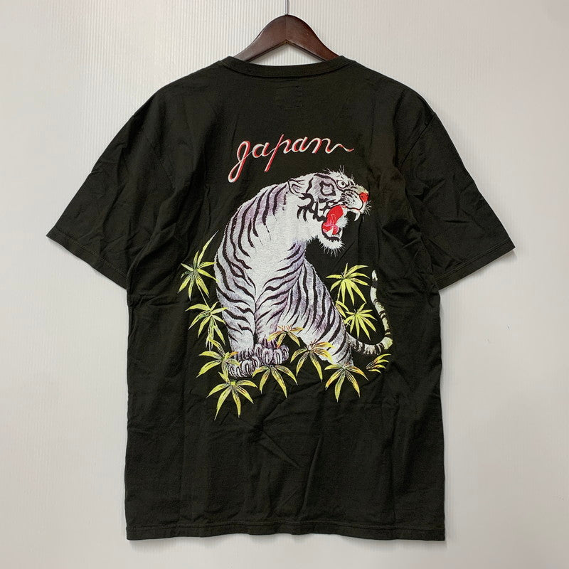 【中古品】【メンズ】 WACKO MARIA ワコマリア 白虎 JAPAN PRINT S/S TEE プリント ショートスリーブ Tシャツ 半袖 トップス 142-260516-as-14-izu サイズ：L カラー：ダークグリーン系 万代Net店