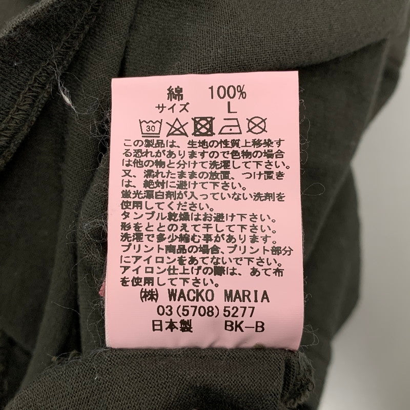 【中古品】【メンズ】 WACKO MARIA ワコマリア 白虎 JAPAN PRINT S/S TEE プリント ショートスリーブ Tシャツ 半袖 トップス 142-260516-as-14-izu サイズ：L カラー：ダークグリーン系 万代Net店