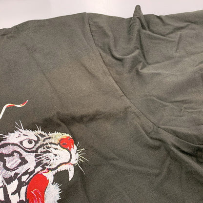 【中古品】【メンズ】 WACKO MARIA ワコマリア 白虎 JAPAN PRINT S/S TEE プリント ショートスリーブ Tシャツ 半袖 トップス 142-260516-as-14-izu サイズ：L カラー：ダークグリーン系 万代Net店