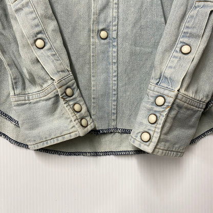 【中古品】【メンズ】 WACKO MARIA ワコマリア WASH DENIM WESTERN SHIRT MARIA 1 14AW-D-SHI-03 ウォッシュ デニム ウエスタンシャツ 長袖 142-260524-as-36-izu サイズ：M カラー：ライトインディゴ 万代Net店