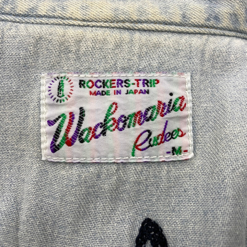 【中古品】【メンズ】 WACKO MARIA ワコマリア WASH DENIM WESTERN SHIRT MARIA 1 14AW-D-SHI-03 ウォッシュ デニム ウエスタンシャツ 長袖 142-260524-as-36-izu サイズ：M カラー：ライトインディゴ 万代Net店
